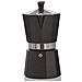 Caffettiera 3 Tazze Moka Kaffettiera In Alluminio Antracite Ergonomica Pedrini - Foto miniatura 2